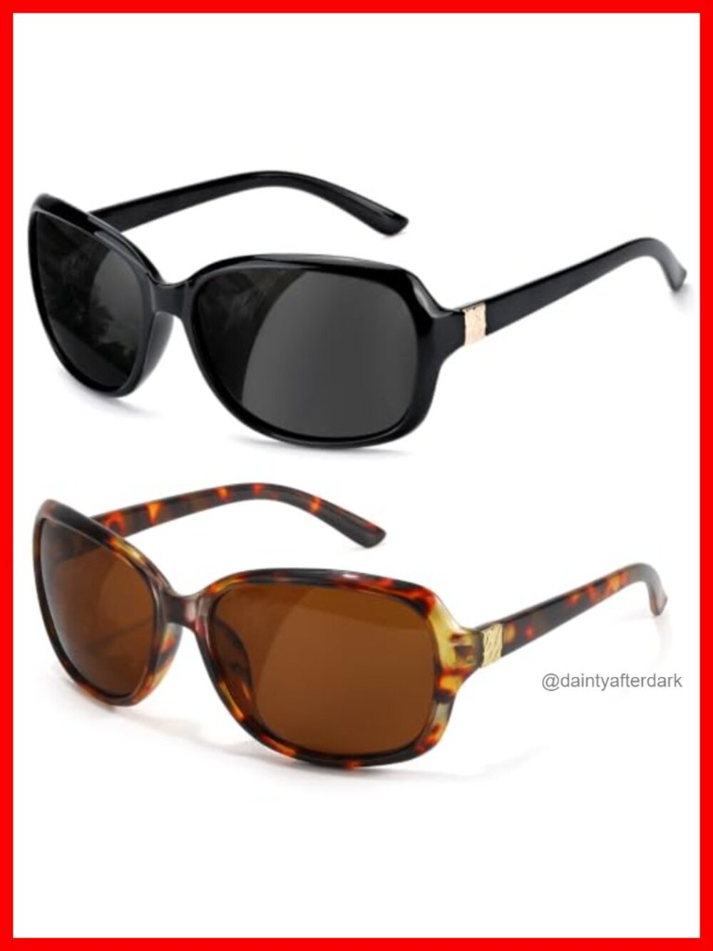 2 Pack Polarized TAC Lens Square Sunglasses UV400 Protection Adult